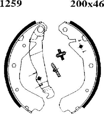 BSF 01259 - Комплект спирачна челюст vvparts.bg