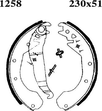 BSF 01258 - Комплект спирачна челюст vvparts.bg