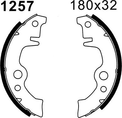 BSF 01257 - Комплект спирачна челюст vvparts.bg