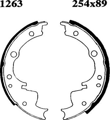 BSF 01263 - Комплект спирачна челюст vvparts.bg