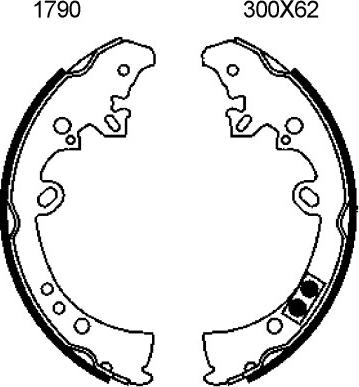 BSF 01790 - Комплект спирачна челюст vvparts.bg