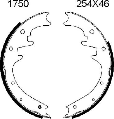 BSF 01750 - Комплект спирачна челюст vvparts.bg
