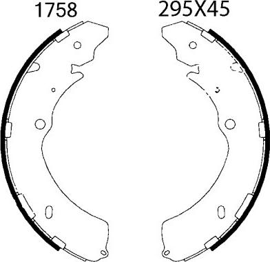 BSF 01758 - Комплект спирачна челюст vvparts.bg