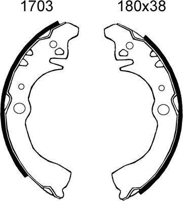 BSF 01703 - Комплект спирачна челюст vvparts.bg