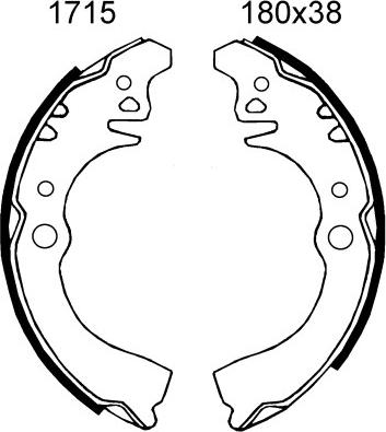 BSF 01715 - Комплект спирачна челюст vvparts.bg