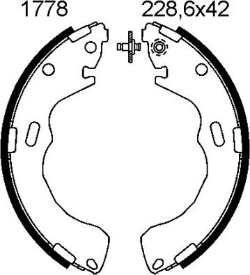 BSF 01778 - Комплект спирачна челюст vvparts.bg