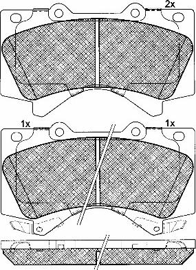 BSF 10946 - Комплект спирачно феродо, дискови спирачки vvparts.bg