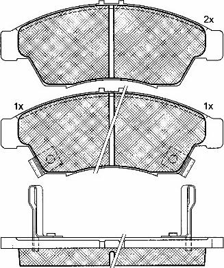 BSF 10943 - Комплект спирачно феродо, дискови спирачки vvparts.bg