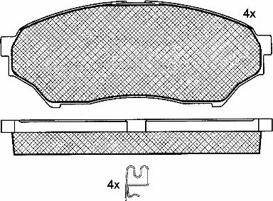 BSF 10952 - Комплект спирачно феродо, дискови спирачки vvparts.bg