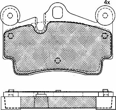 BSF 10906 - Комплект спирачно феродо, дискови спирачки vvparts.bg