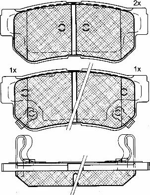 BSF 10919 - Комплект спирачно феродо, дискови спирачки vvparts.bg