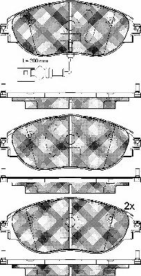 BSF 10989 - Комплект спирачно феродо, дискови спирачки vvparts.bg