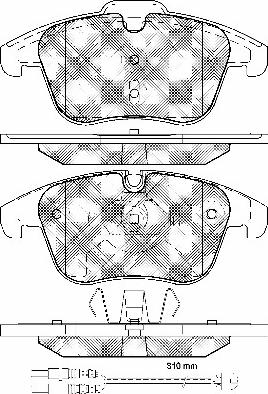 BSF 10983 - Комплект спирачно феродо, дискови спирачки vvparts.bg