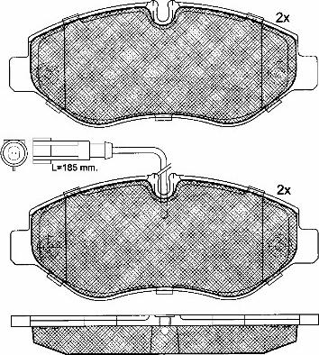 BSF 10936 - Комплект спирачно феродо, дискови спирачки vvparts.bg