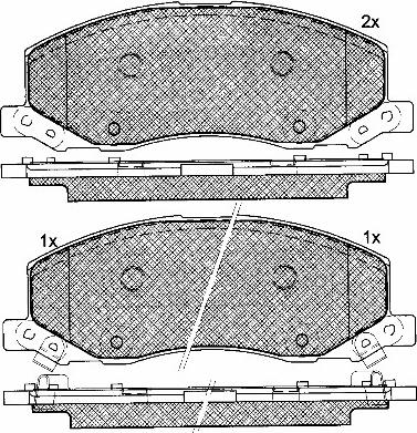 BSF 10933 - Комплект спирачно феродо, дискови спирачки vvparts.bg