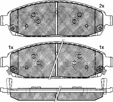 BSF 10925 - Комплект спирачно феродо, дискови спирачки vvparts.bg