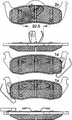 BSF 10926 - Комплект спирачно феродо, дискови спирачки vvparts.bg