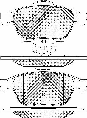 BSF 10979 - Комплект спирачно феродо, дискови спирачки vvparts.bg