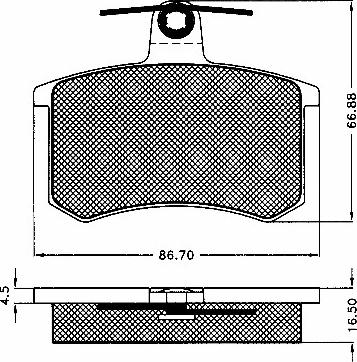 BSF 10453 - Комплект спирачно феродо, дискови спирачки vvparts.bg