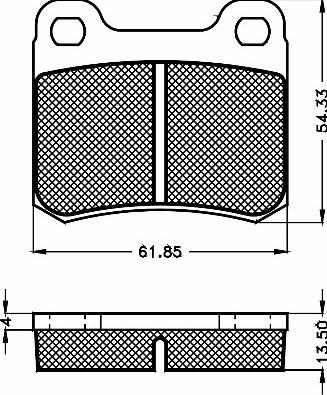 BSF 10461 - Комплект спирачно феродо, дискови спирачки vvparts.bg