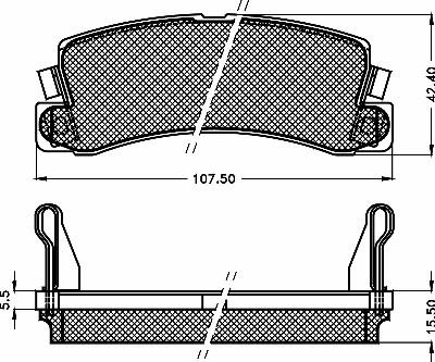 BSF 10468 - Комплект спирачно феродо, дискови спирачки vvparts.bg