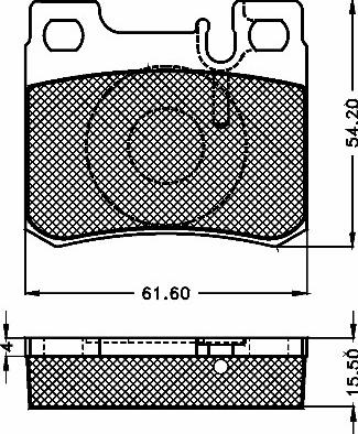 BSF 10463 - Комплект спирачно феродо, дискови спирачки vvparts.bg