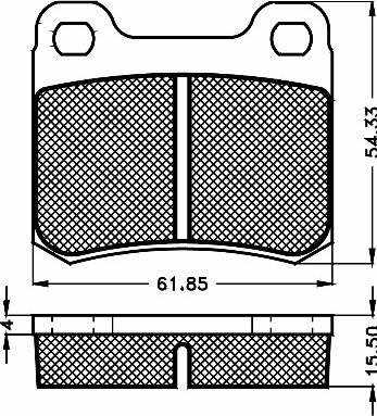 BSF 10462 - Комплект спирачно феродо, дискови спирачки vvparts.bg