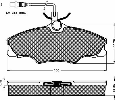 BSF 10413 - Комплект спирачно феродо, дискови спирачки vvparts.bg