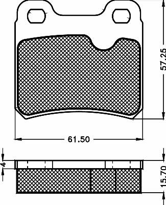 BSF 10486 - Комплект спирачно феродо, дискови спирачки vvparts.bg