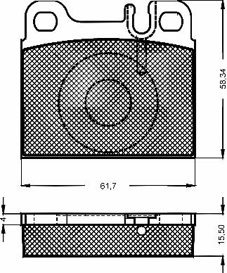 BSF 10487 - Комплект спирачно феродо, дискови спирачки vvparts.bg