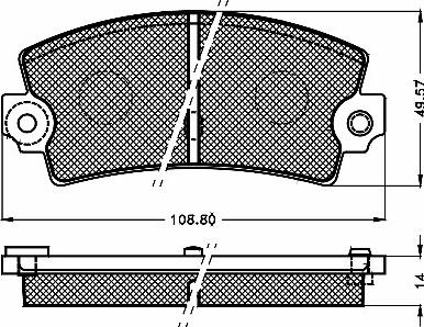 BSF 10439 - Комплект спирачно феродо, дискови спирачки vvparts.bg