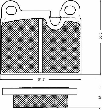 BSF 10436 - Комплект спирачно феродо, дискови спирачки vvparts.bg