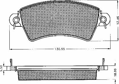 BSF 10545 - Комплект спирачно феродо, дискови спирачки vvparts.bg