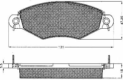 BSF 10546 - Комплект спирачно феродо, дискови спирачки vvparts.bg