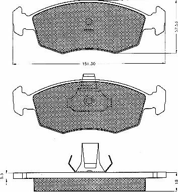 BSF 10541 - Комплект спирачно феродо, дискови спирачки vvparts.bg