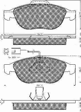 Valeo 540888 - Комплект спирачно феродо, дискови спирачки vvparts.bg