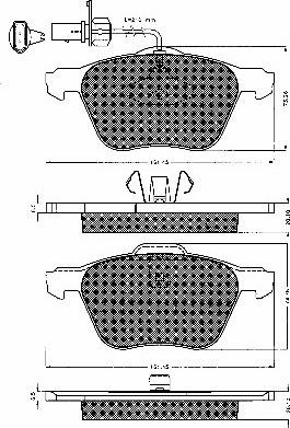 BSF 10553 - Комплект спирачно феродо, дискови спирачки vvparts.bg