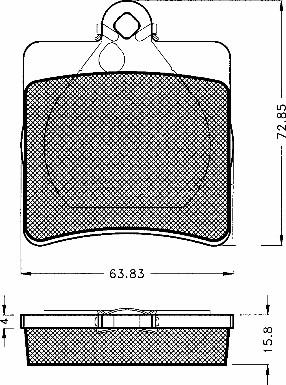 BSF 10564 - Комплект спирачно феродо, дискови спирачки vvparts.bg