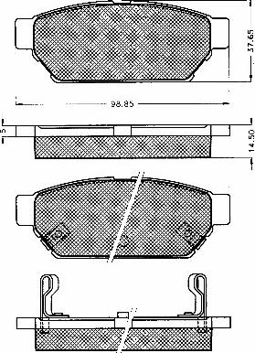 BSF 10566 - Комплект спирачно феродо, дискови спирачки vvparts.bg