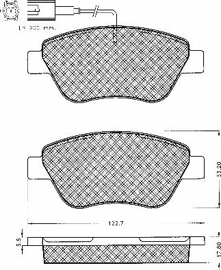 BSF 10567 - Комплект спирачно феродо, дискови спирачки vvparts.bg