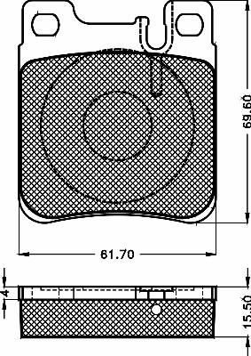 BSF 10506 - Комплект спирачно феродо, дискови спирачки vvparts.bg