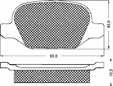 ITN 16-BP1115 - Комплект спирачно феродо, дискови спирачки vvparts.bg