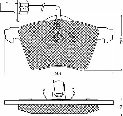 BSF 10583 - Комплект спирачно феродо, дискови спирачки vvparts.bg