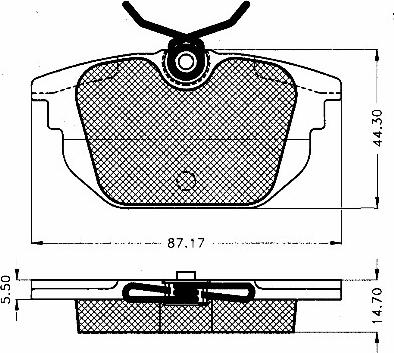 BSF 10530 - Комплект спирачно феродо, дискови спирачки vvparts.bg