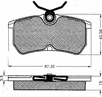 BSF 10537 - Комплект спирачно феродо, дискови спирачки vvparts.bg