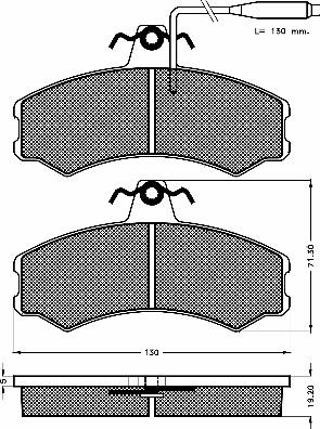 BSF 10526 - Комплект спирачно феродо, дискови спирачки vvparts.bg