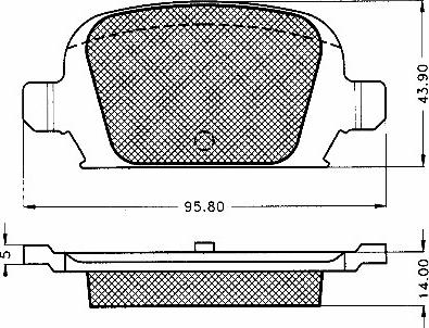 BSF 10579 - Комплект спирачно феродо, дискови спирачки vvparts.bg