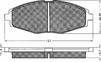 BSF 10571 - Комплект спирачно феродо, дискови спирачки vvparts.bg