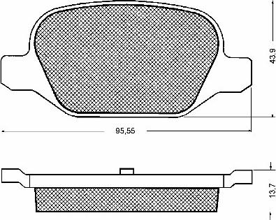 BSF 10698 - Комплект спирачно феродо, дискови спирачки vvparts.bg