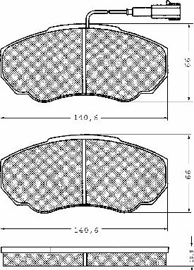 BSF 10641 - Комплект спирачно феродо, дискови спирачки vvparts.bg